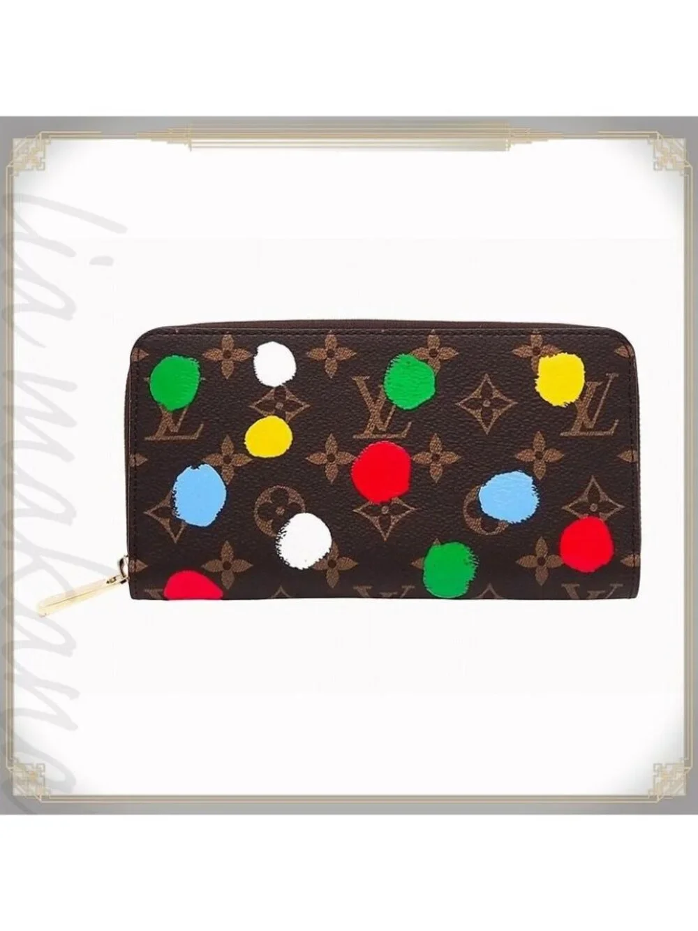 Louis Vuitton Yk Zippy Wallet Painted Dot Monogram Canvas Polka Yayoi Kusama